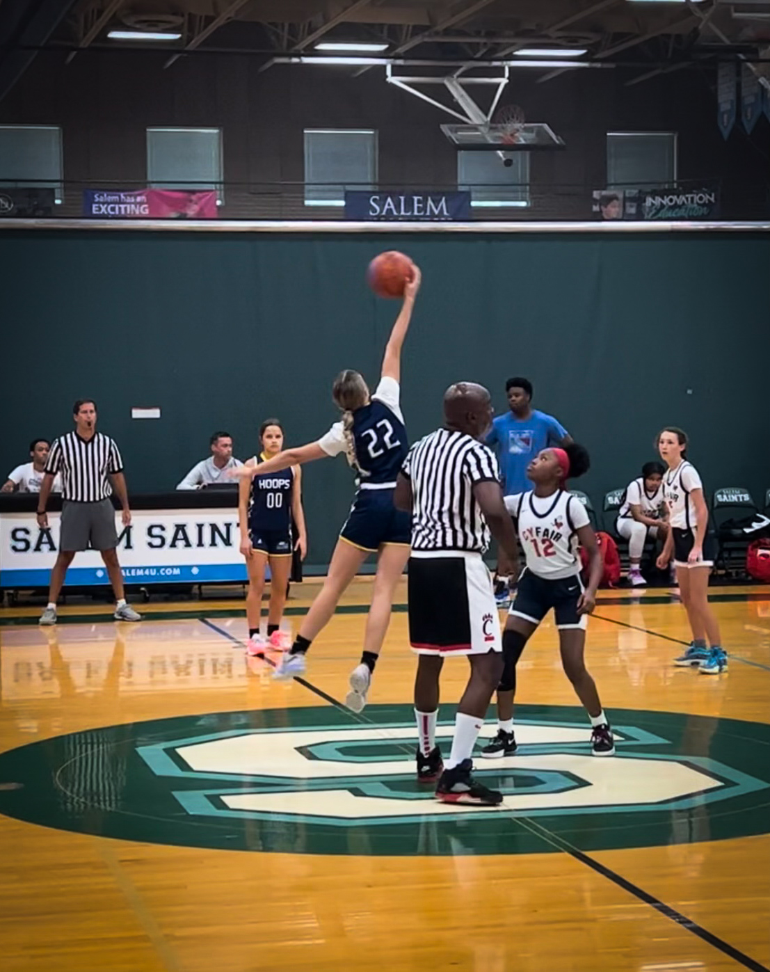 girls playing basketball